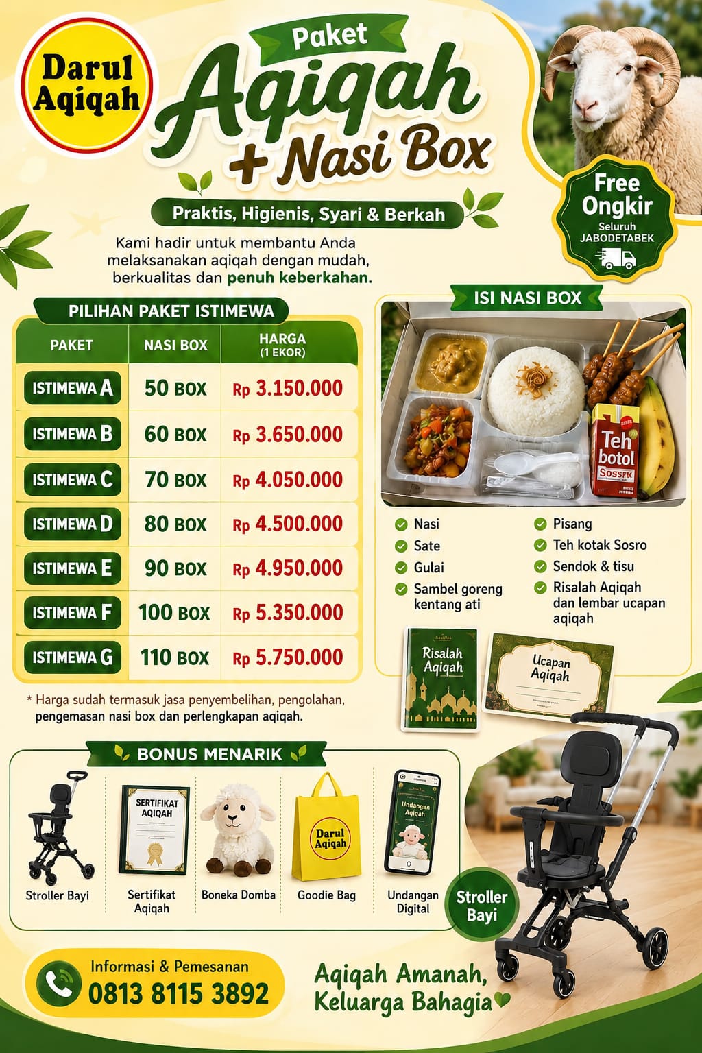 paket aqiqah nasi box